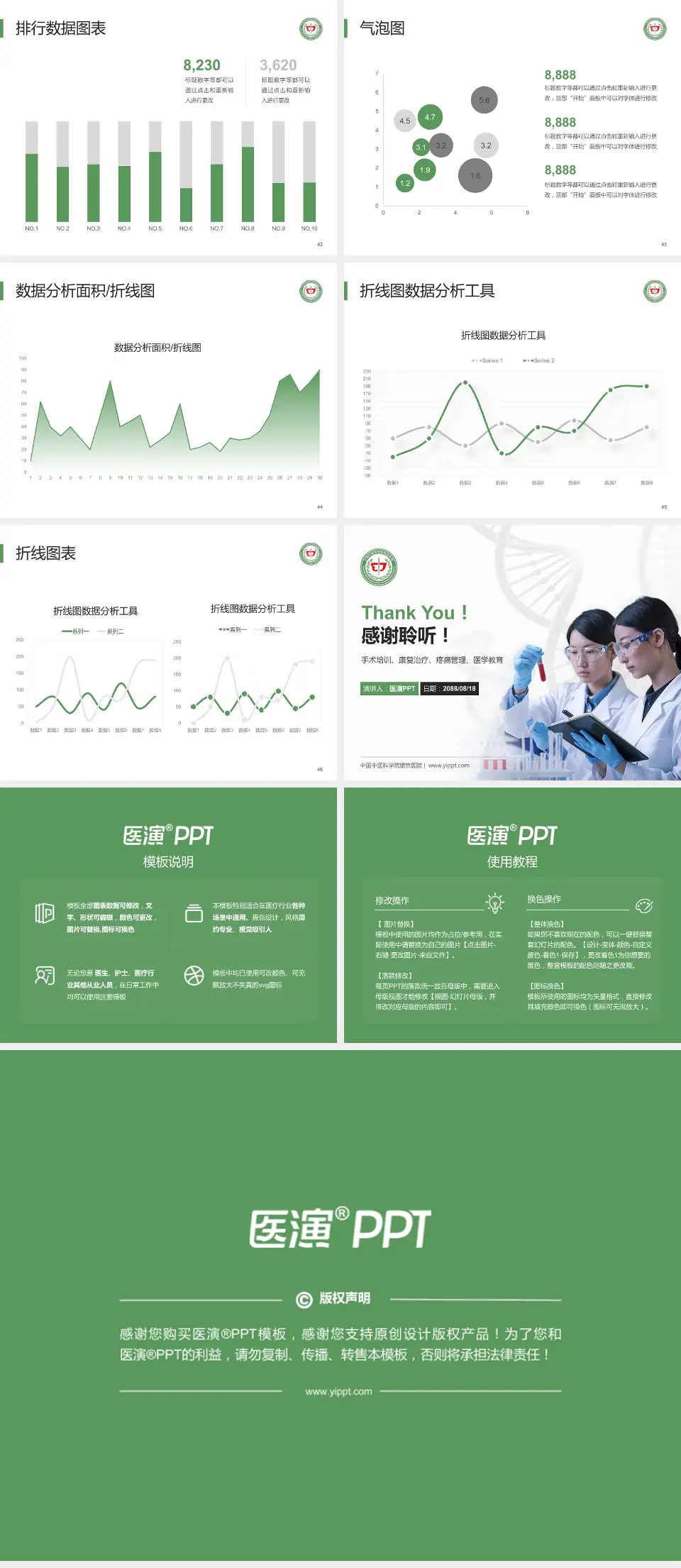 中国中医科学院望京医院科研成果展示PPT模板4:3格式幻灯片预览图6