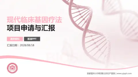 首都医科大学附属北京妇产医院项目申请与汇报PPT模板