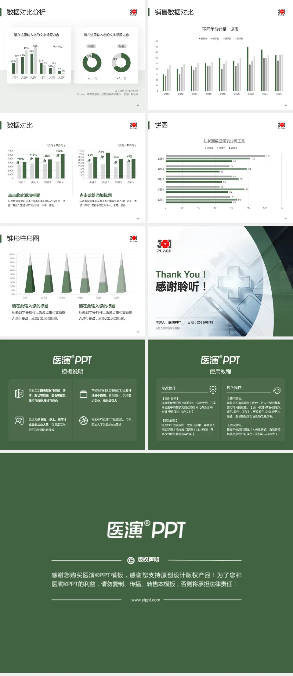 中国人民解放军总医院医疗行业比赛专用PPT模板4:3格式幻灯片预览图7