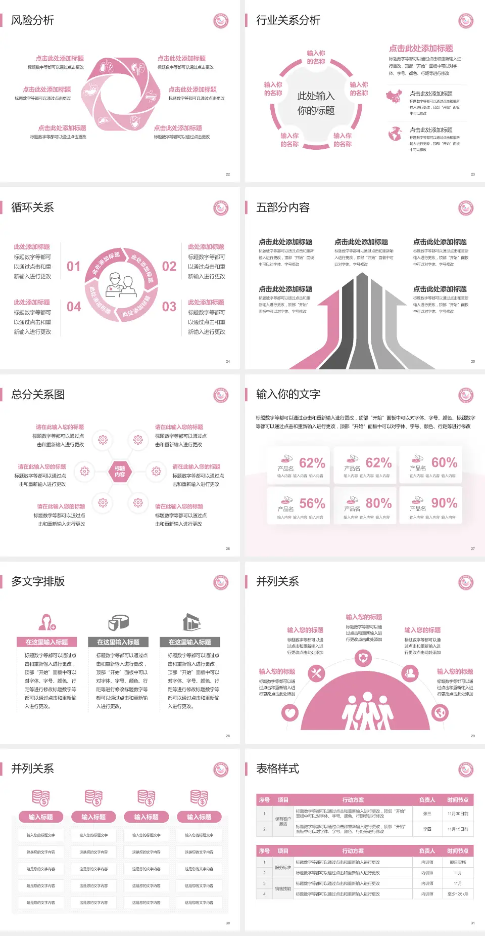 鄂州市妇幼保健院科室介绍与推广PPT模板4:3格式幻灯片预览图4