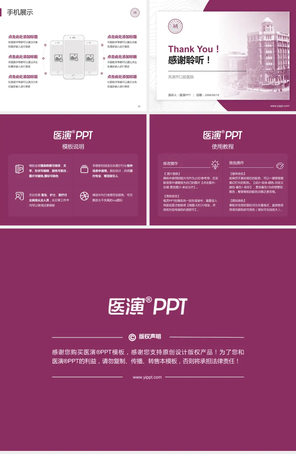 天津市口腔医院医院管理报告PPT模板4:3格式幻灯片预览图7