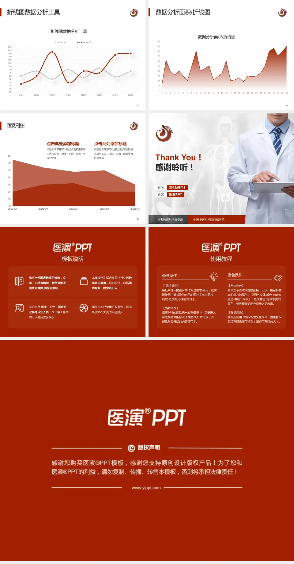 中国中医科学院西苑医院患者教育与指导PPT模板4:3格式幻灯片预览图7
