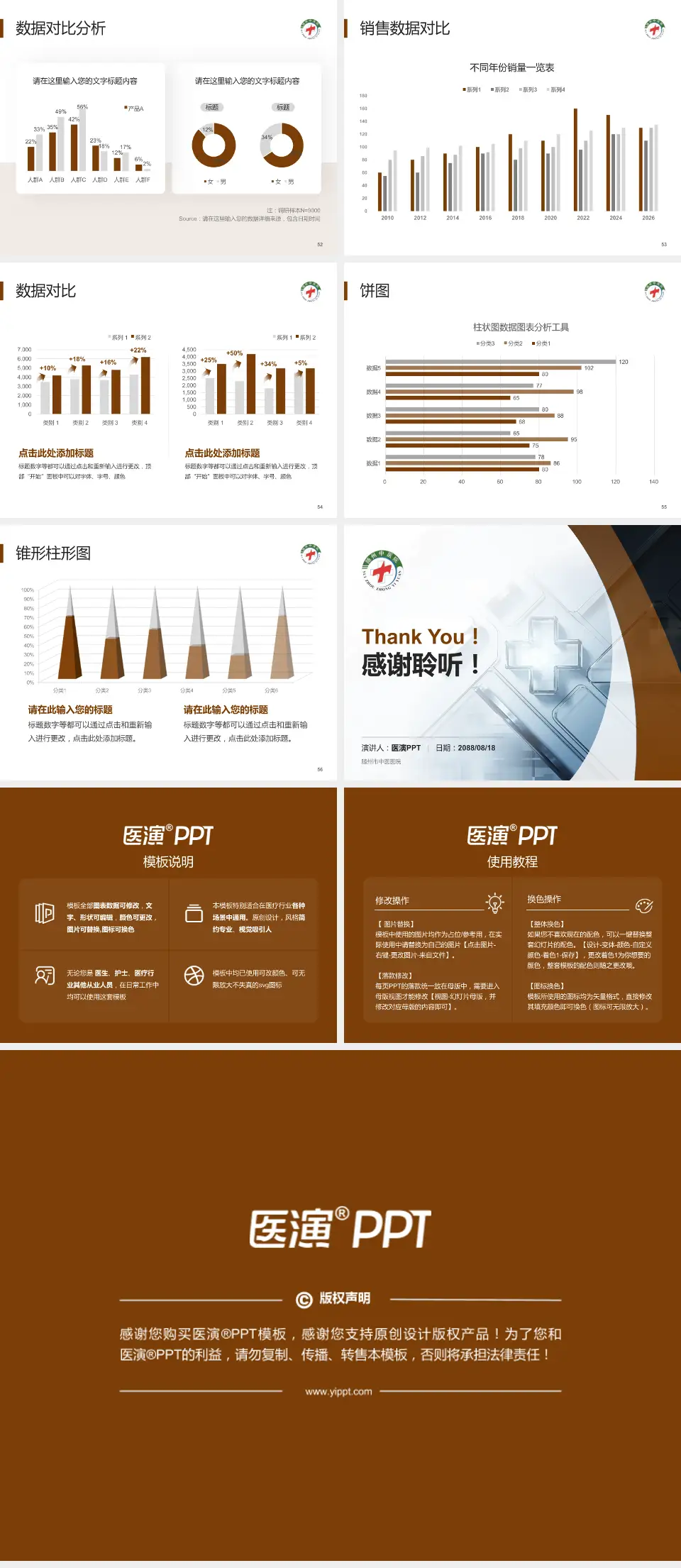 随州市中医医院医疗行业比赛专用PPT模板4:3格式幻灯片预览图7