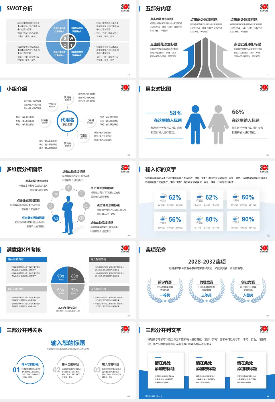 中国人民解放军总医院第七医学中心医疗行业比赛专用PPT模板16:9格式幻灯片预览图5