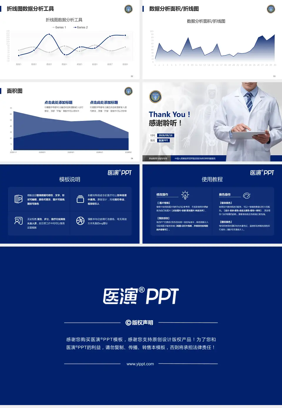 中国人民解放军空军航空医学研究所附属医院患者教育与指导PPT模板16:9格式幻灯片预览图7