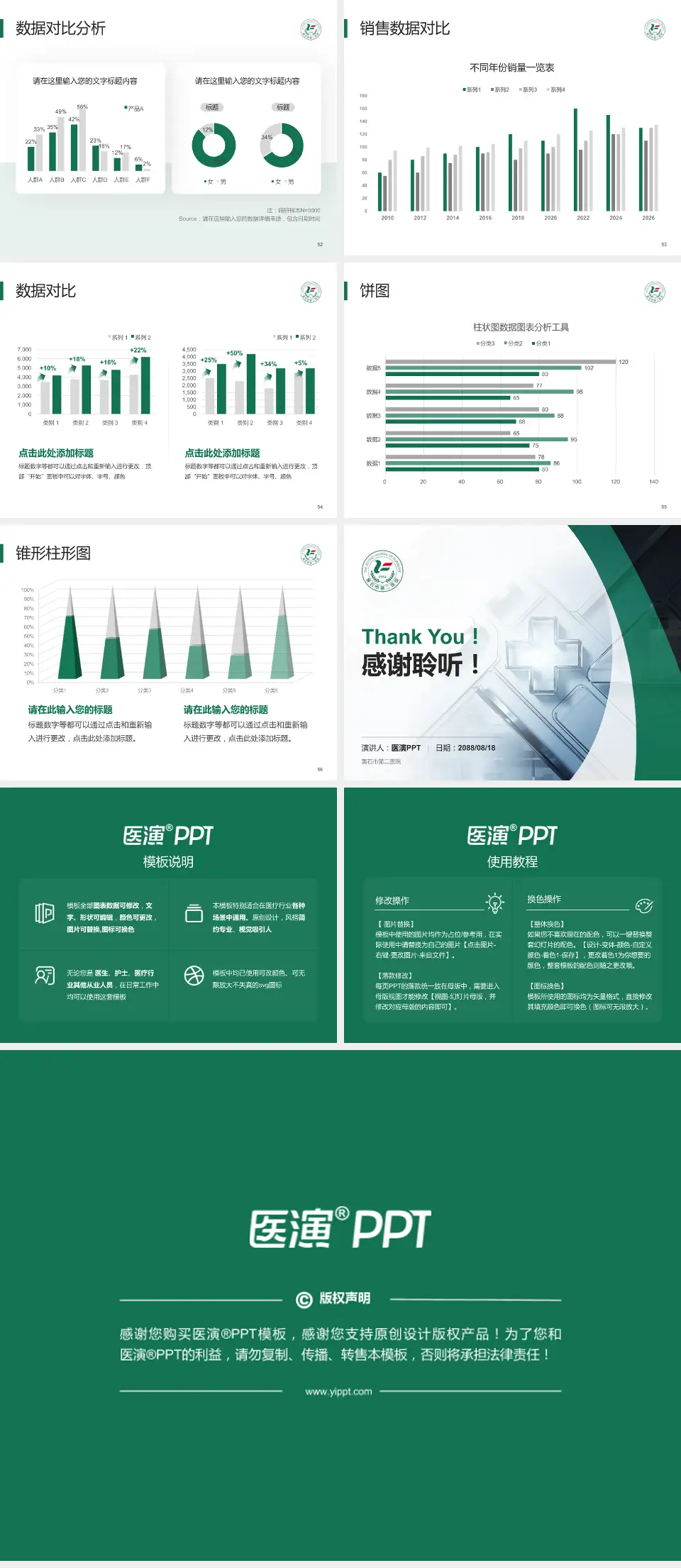 黄石市第二医院医疗行业比赛专用PPT模板4:3格式幻灯片预览图7