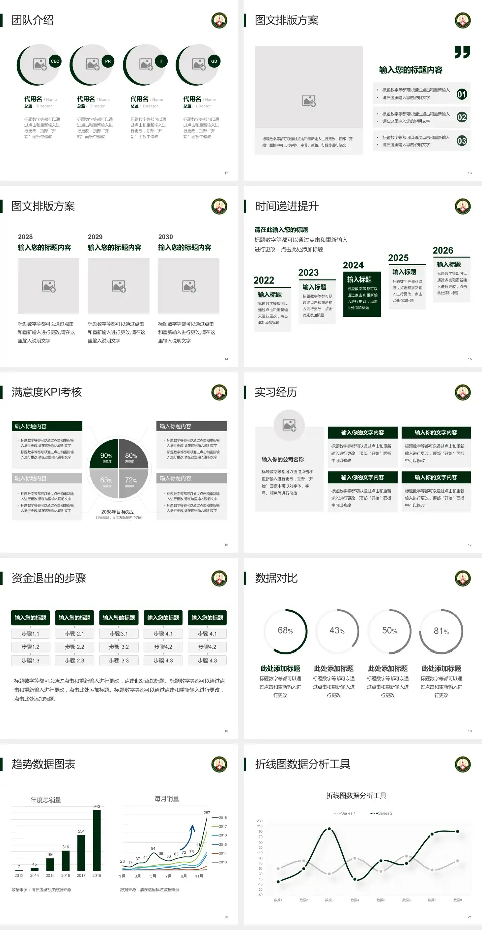 中国人民解放军火箭军总医院培训与教育PPT模板4:3格式幻灯片预览图3