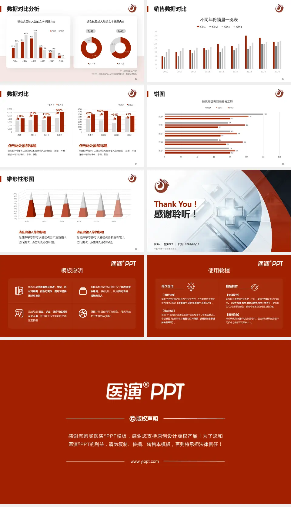 中国中医科学院西苑医院医疗行业比赛专用PPT模板16:9格式幻灯片预览图7
