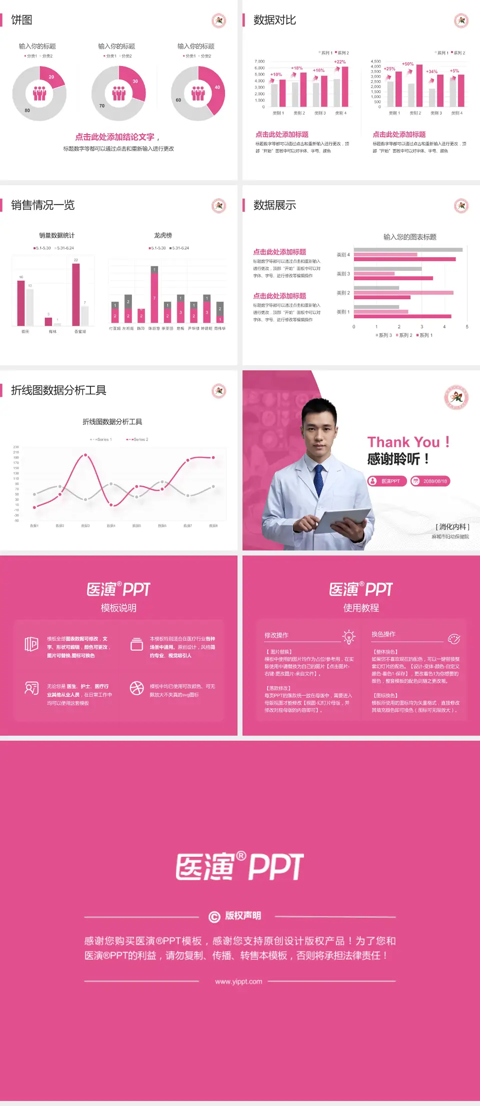 麻城市妇幼保健院病例分享与讨论PPT模板4:3格式幻灯片预览图4