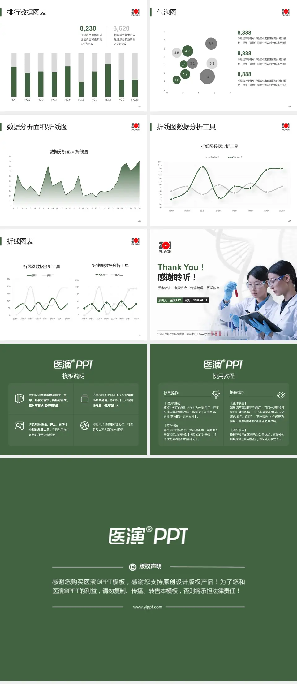 中国人民解放军总医院第三医学中心科研成果展示PPT模板4:3格式幻灯片预览图6