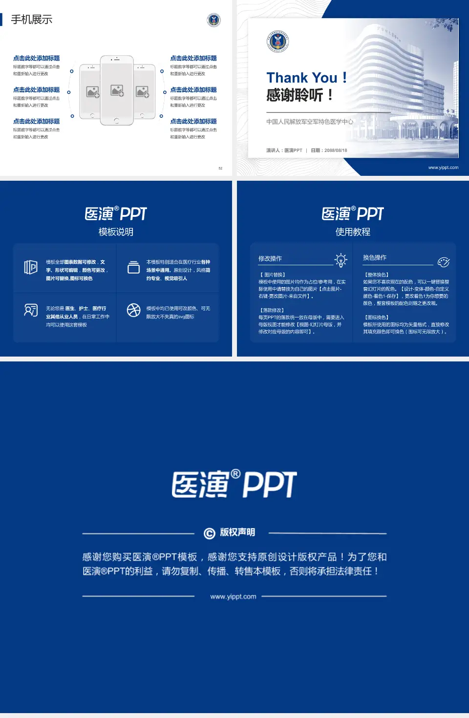 中国人民解放军空军特色医学中心医院管理报告PPT模板4:3格式幻灯片预览图7