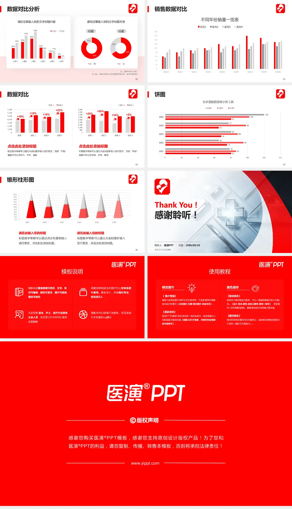 黄冈市妇幼保健院医疗行业比赛专用PPT模板16:9格式幻灯片预览图7