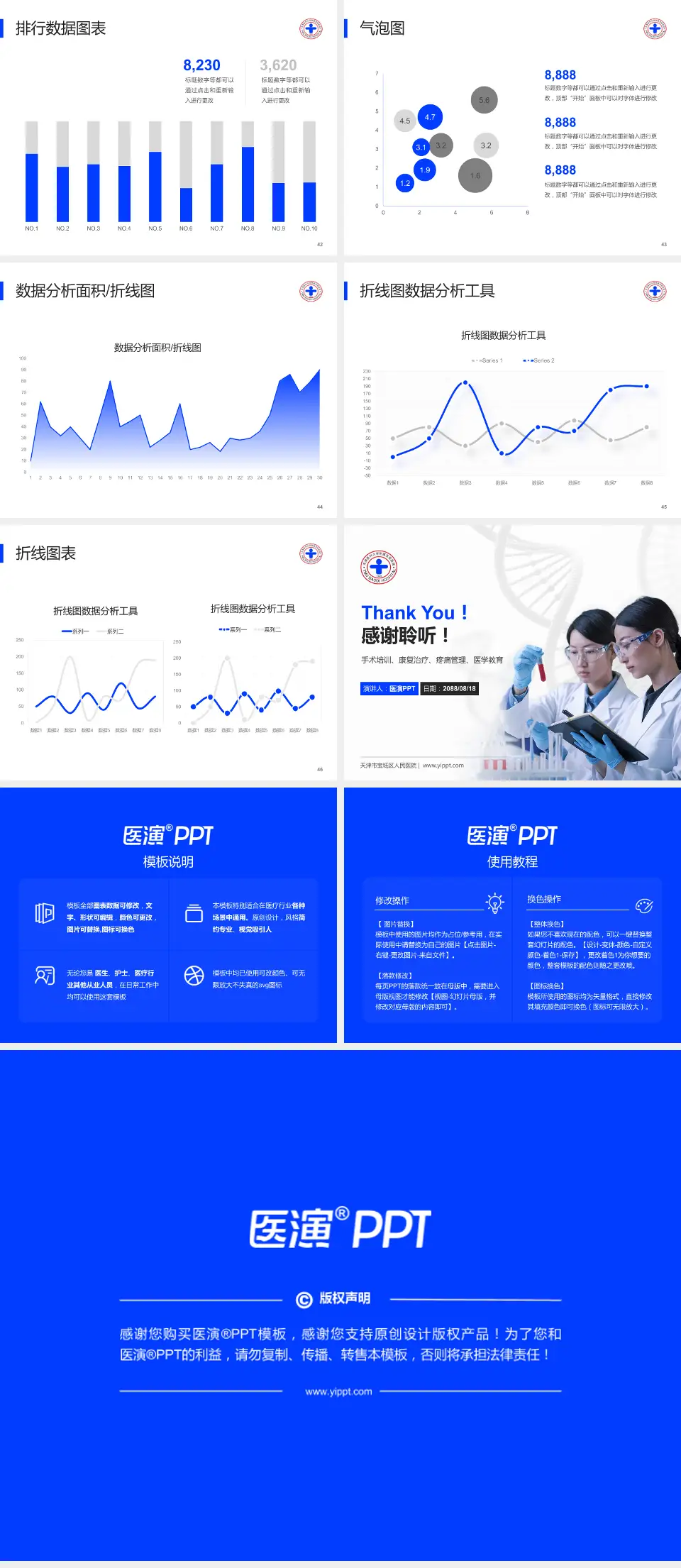 天津市宝坻区人民医院科研成果展示PPT模板4:3格式幻灯片预览图6