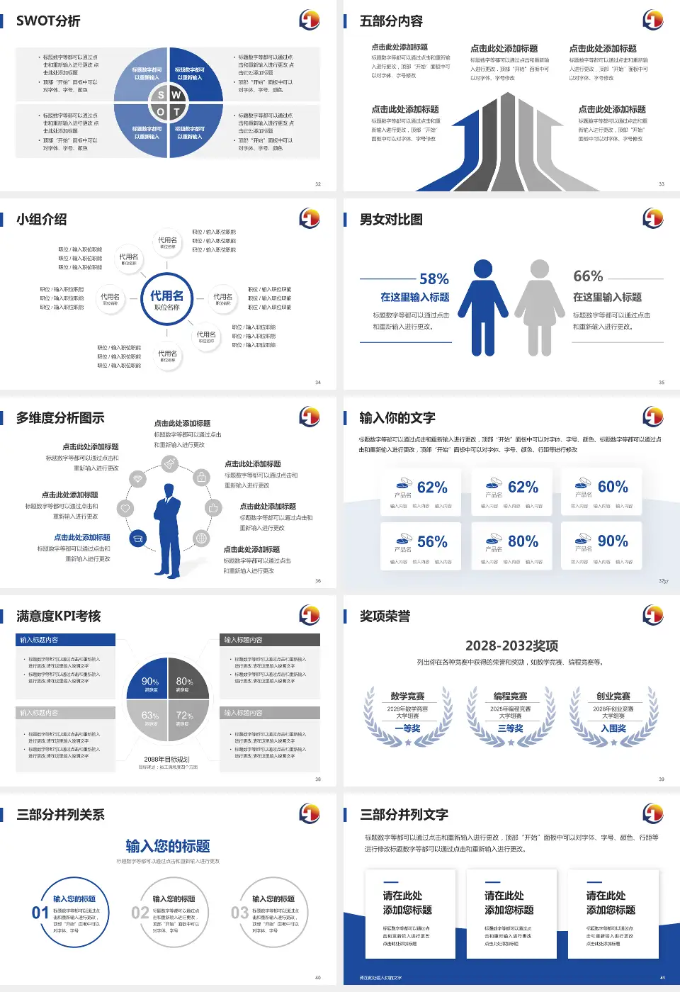 天津医科大学总医院医疗行业比赛专用PPT模板16:9格式幻灯片预览图5