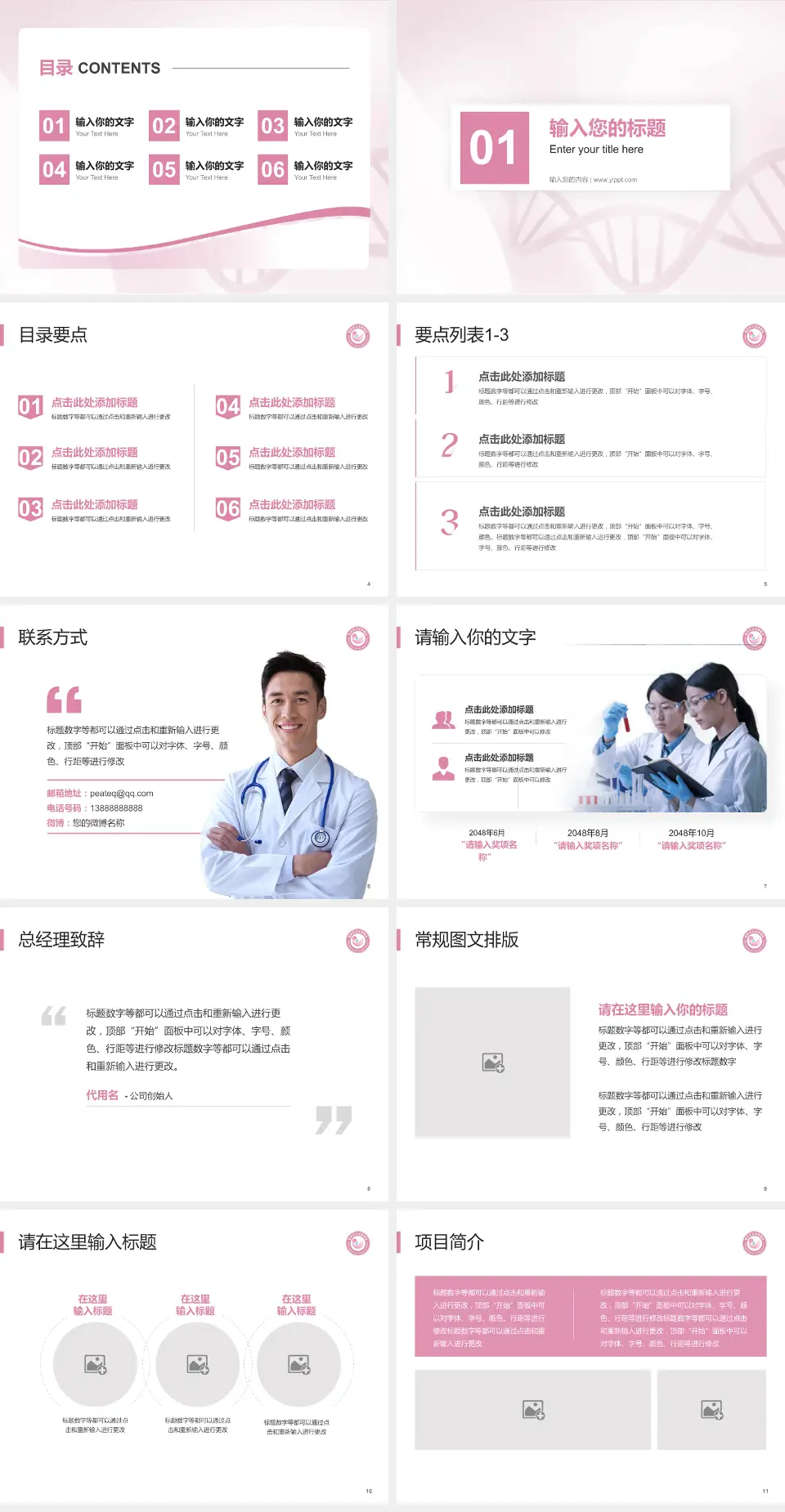 鄂州市妇幼保健院项目申请与汇报PPT模板4:3格式幻灯片预览图2