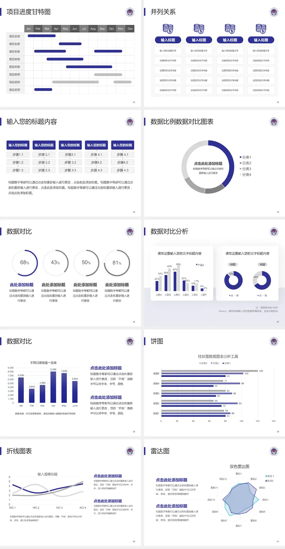 中国人民解放军海军总医院项目申请与汇报PPT模板4:3格式幻灯片预览图5