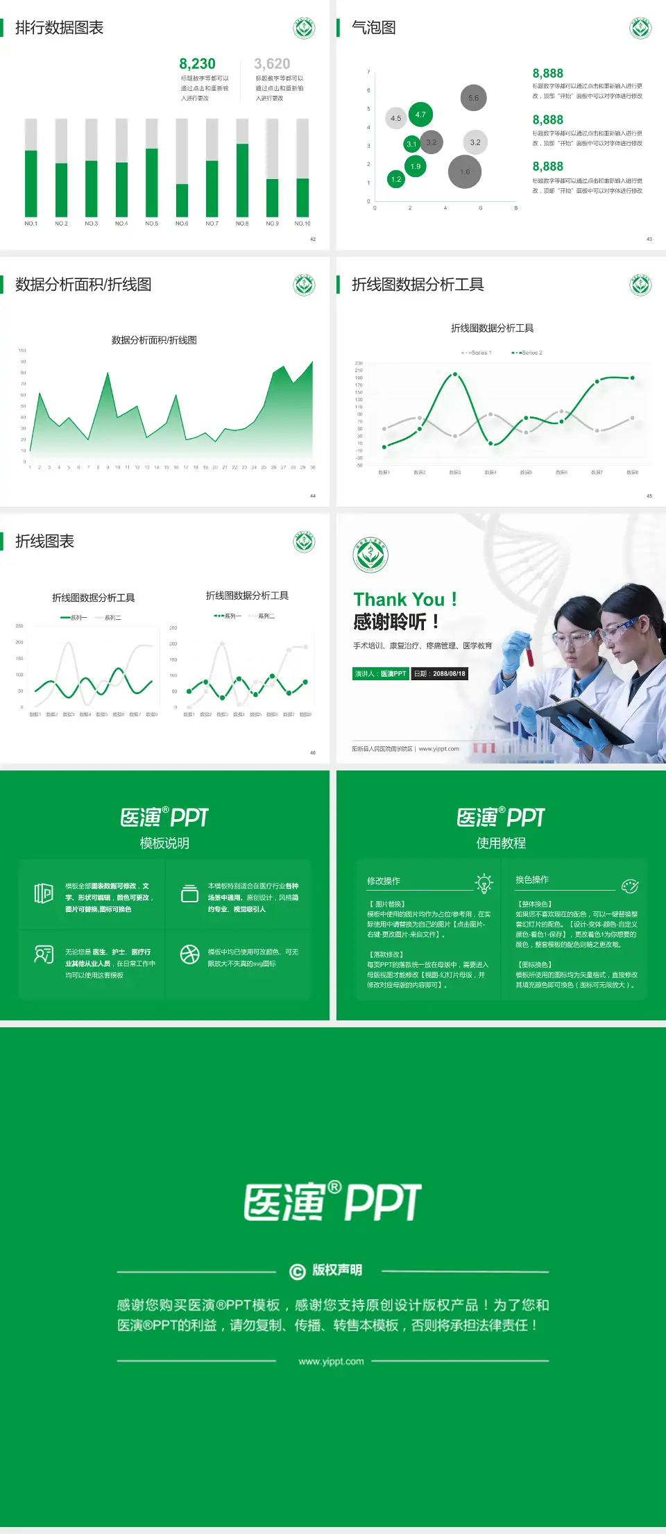 阳新县人民医院儒学院区科研成果展示PPT模板4:3格式幻灯片预览图6