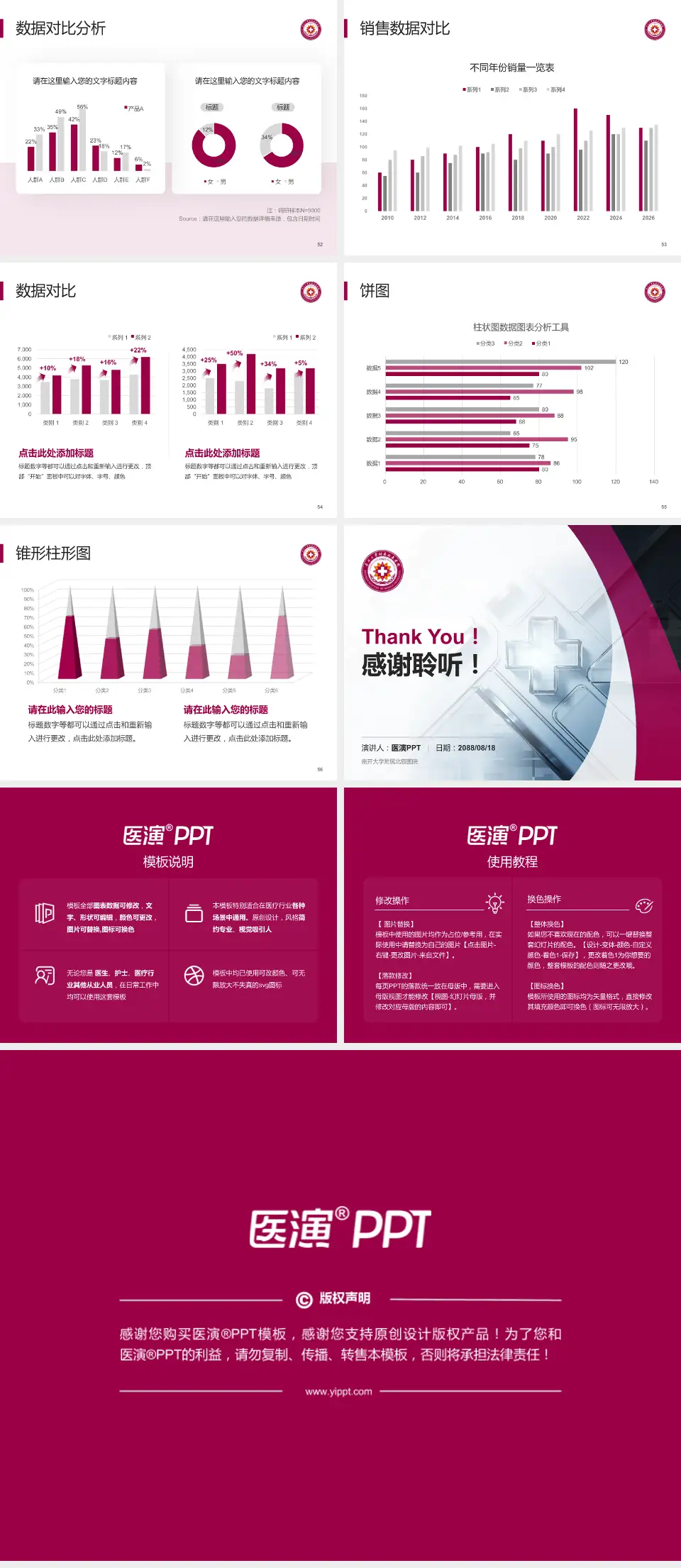 南开大学附属北辰医院医疗行业比赛专用PPT模板4:3格式幻灯片预览图7