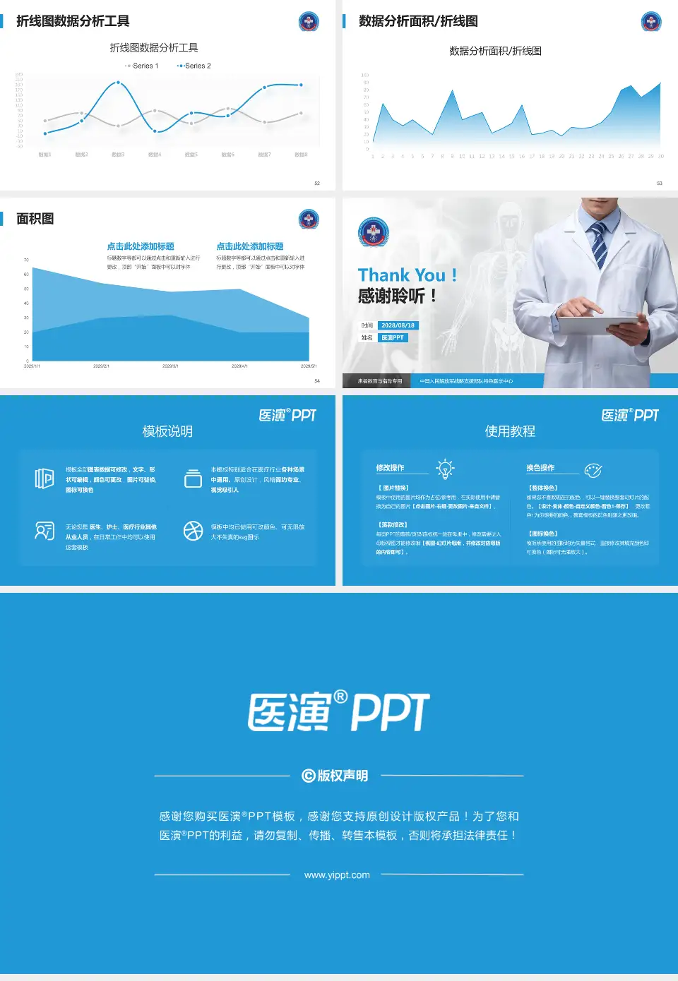 中国人民解放军战略支援部队特色医学中心患者教育与指导PPT模板16:9格式幻灯片预览图7