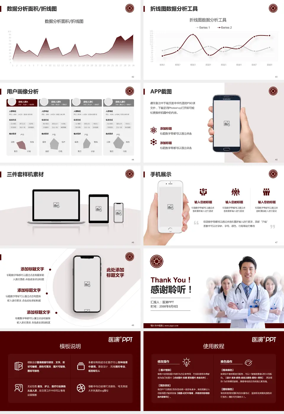 鄂州市中医院科室介绍与推广PPT模板16:9格式幻灯片预览图6