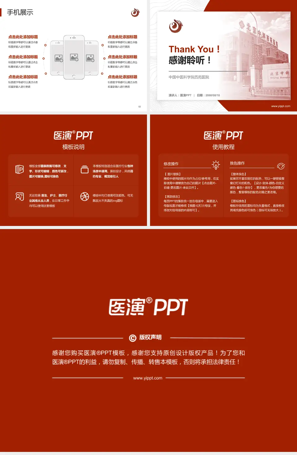 中国中医科学院西苑医院医院管理报告PPT模板4:3格式幻灯片预览图7