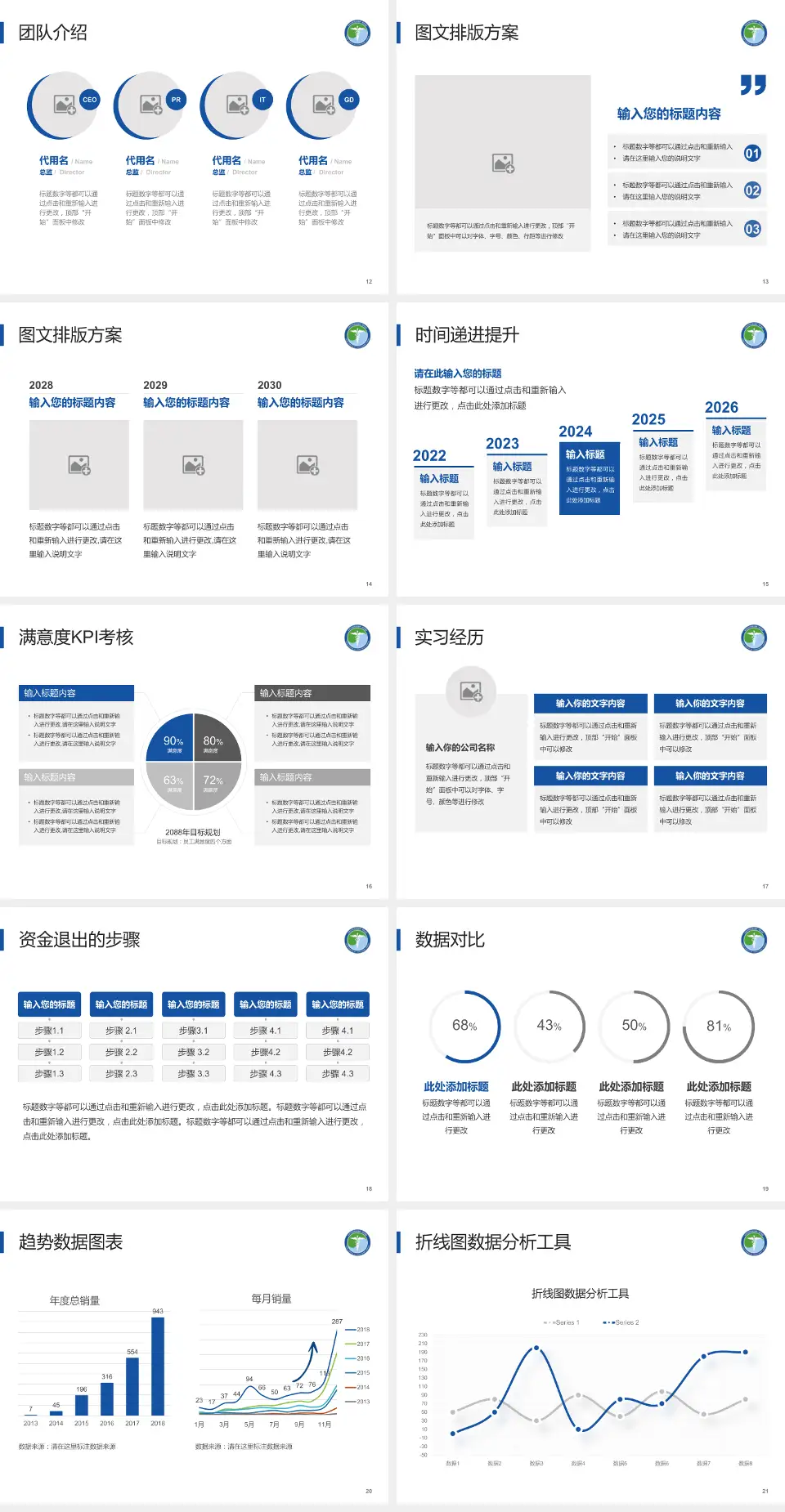 天津市南开医院培训与教育PPT模板4:3格式幻灯片预览图3