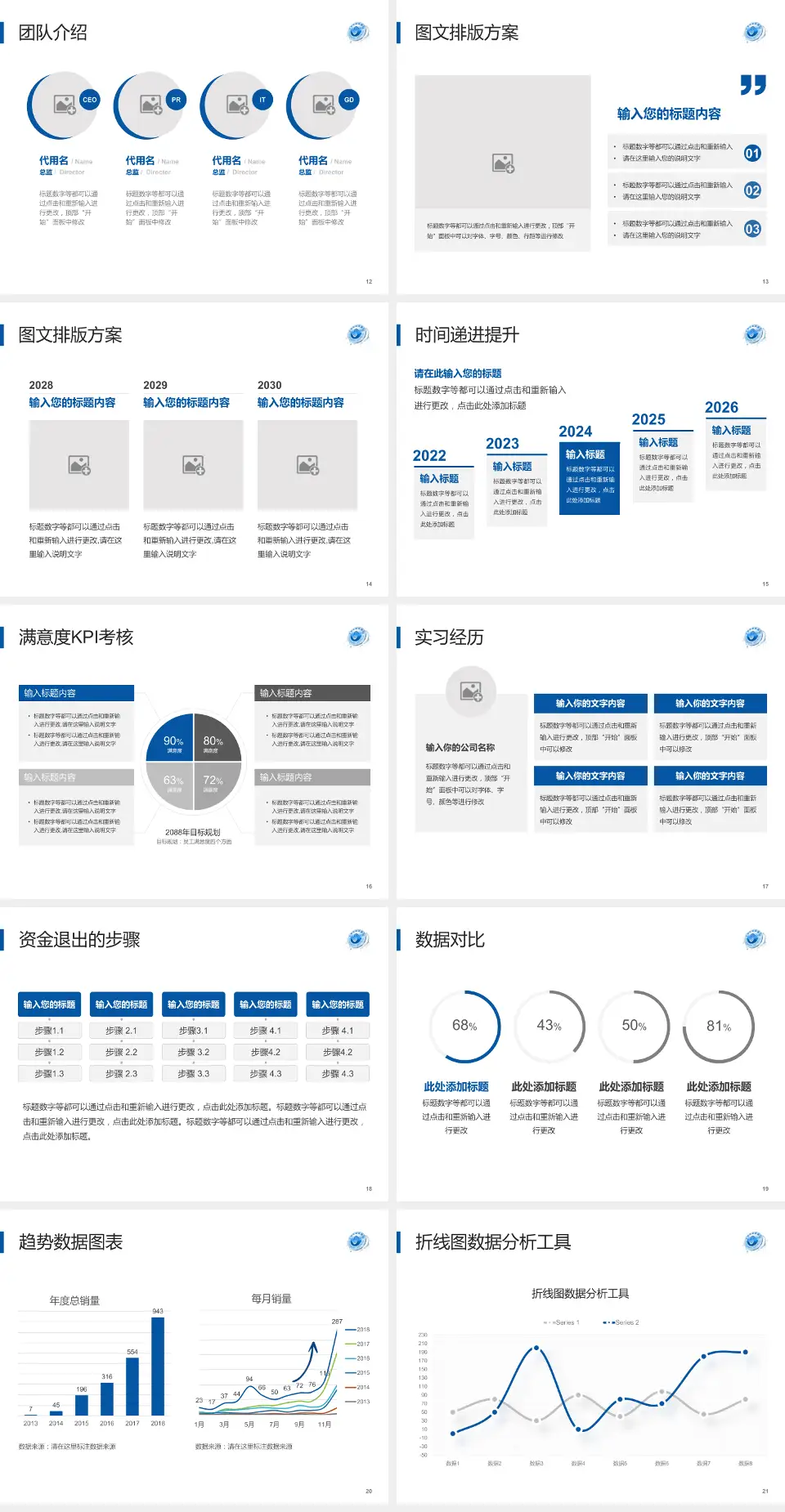天津市海河医院培训与教育PPT模板4:3格式幻灯片预览图3
