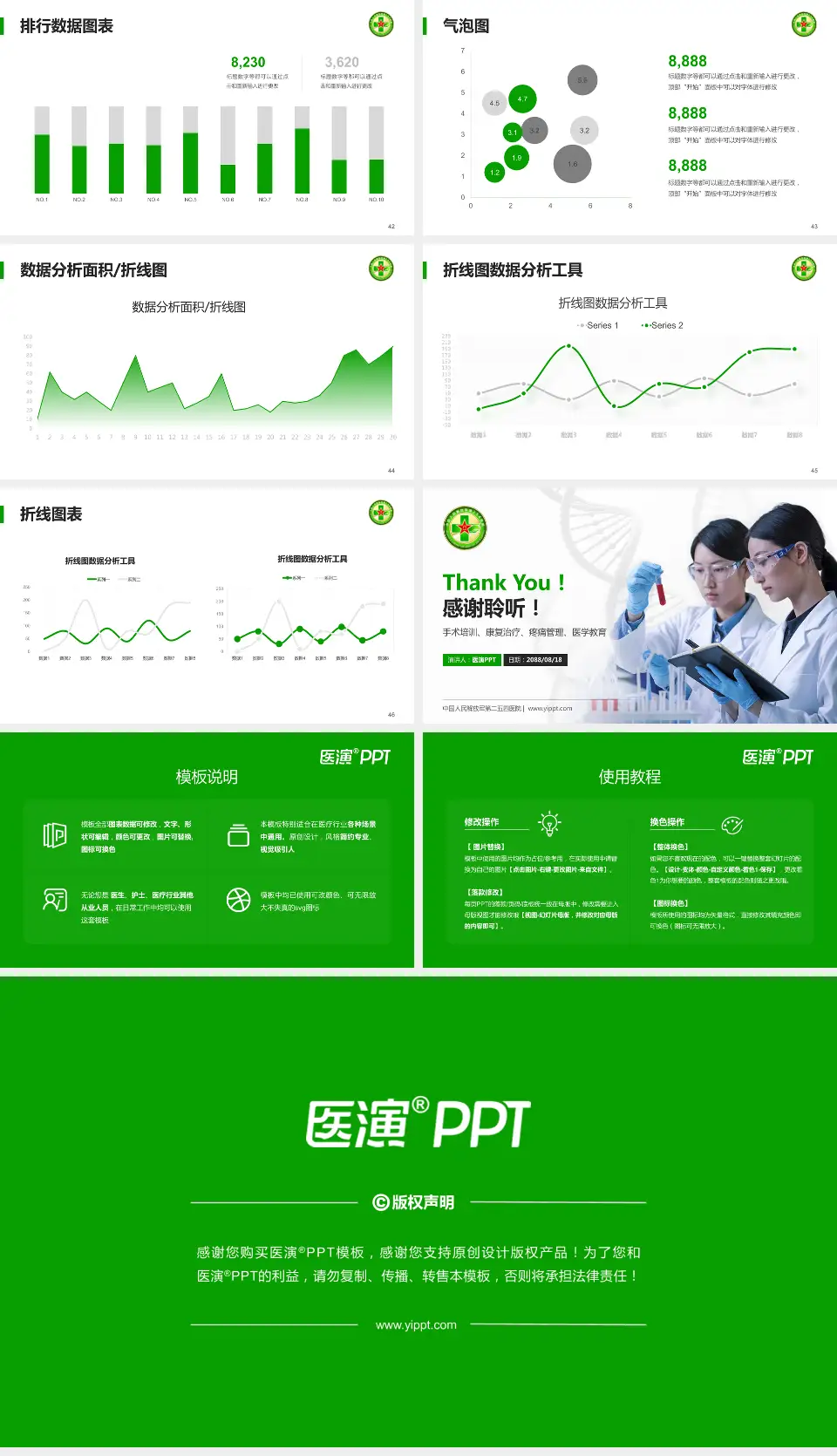 中国人民解放军第二五四医院科研成果展示PPT模板16:9格式幻灯片预览图6