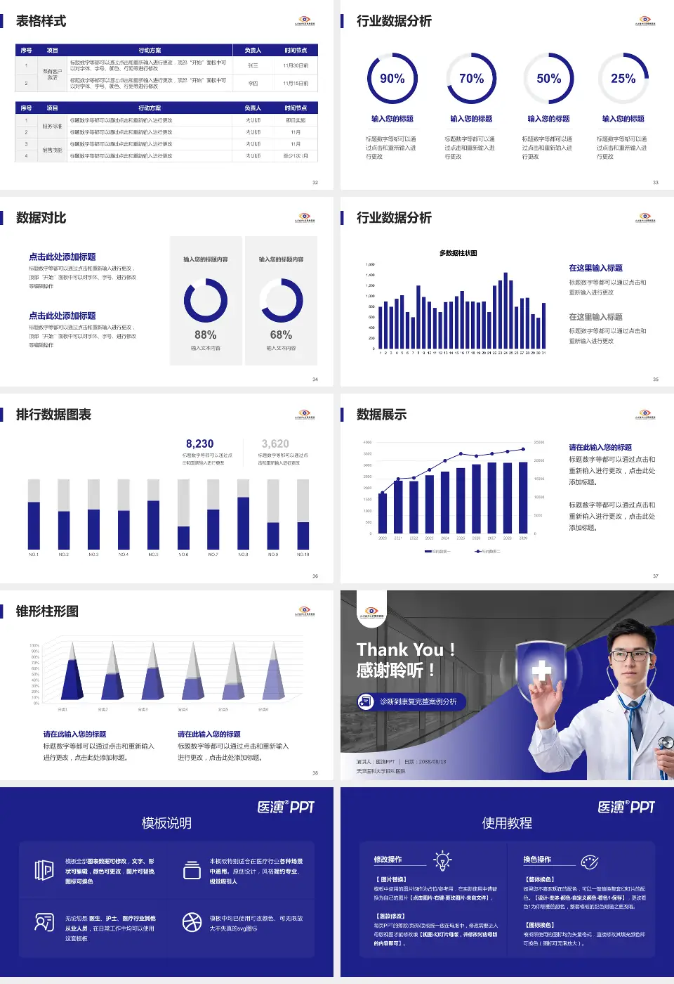 天津医科大学眼科医院医疗知识普及PPT模板16:9格式幻灯片预览图5