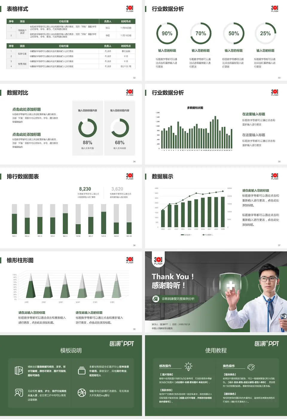 中国人民解放军总医院医疗知识普及PPT模板16:9格式幻灯片预览图5