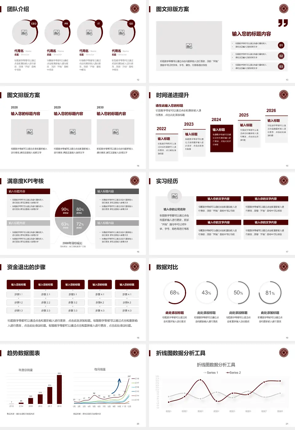 鄂州市中医院培训与教育PPT模板16:9格式幻灯片预览图3
