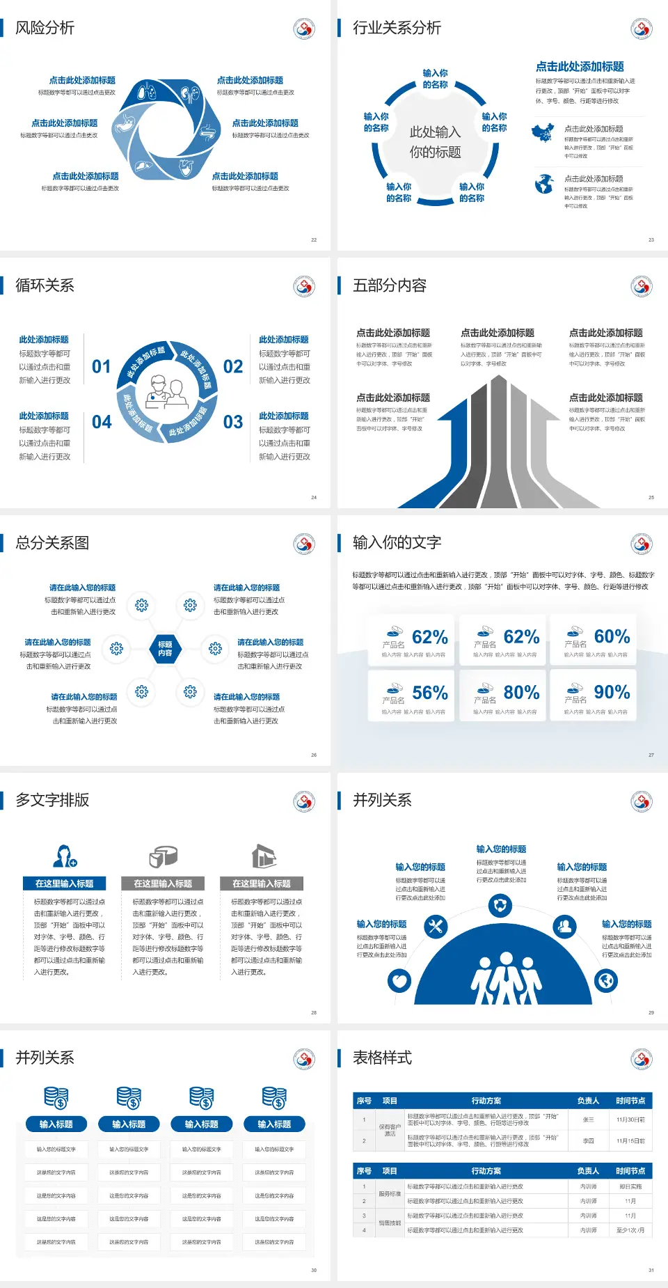 天津市第三中心医院河东院区科室介绍与推广PPT模板4:3格式幻灯片预览图4