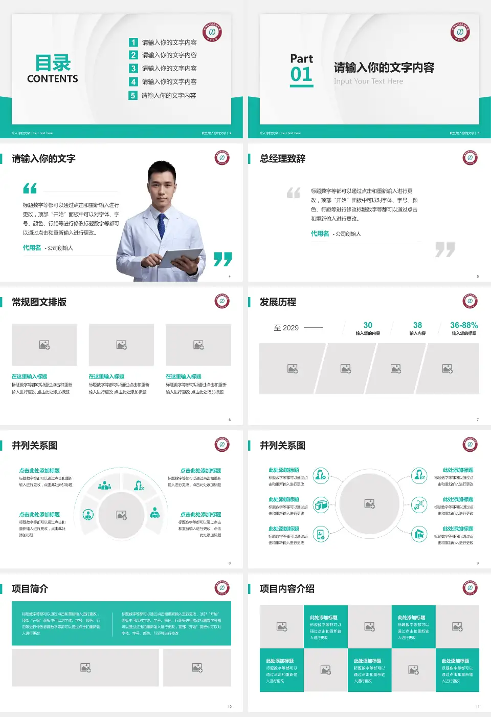 天津市中医药研究院长征医院医院管理报告PPT模板16:9格式幻灯片预览图2