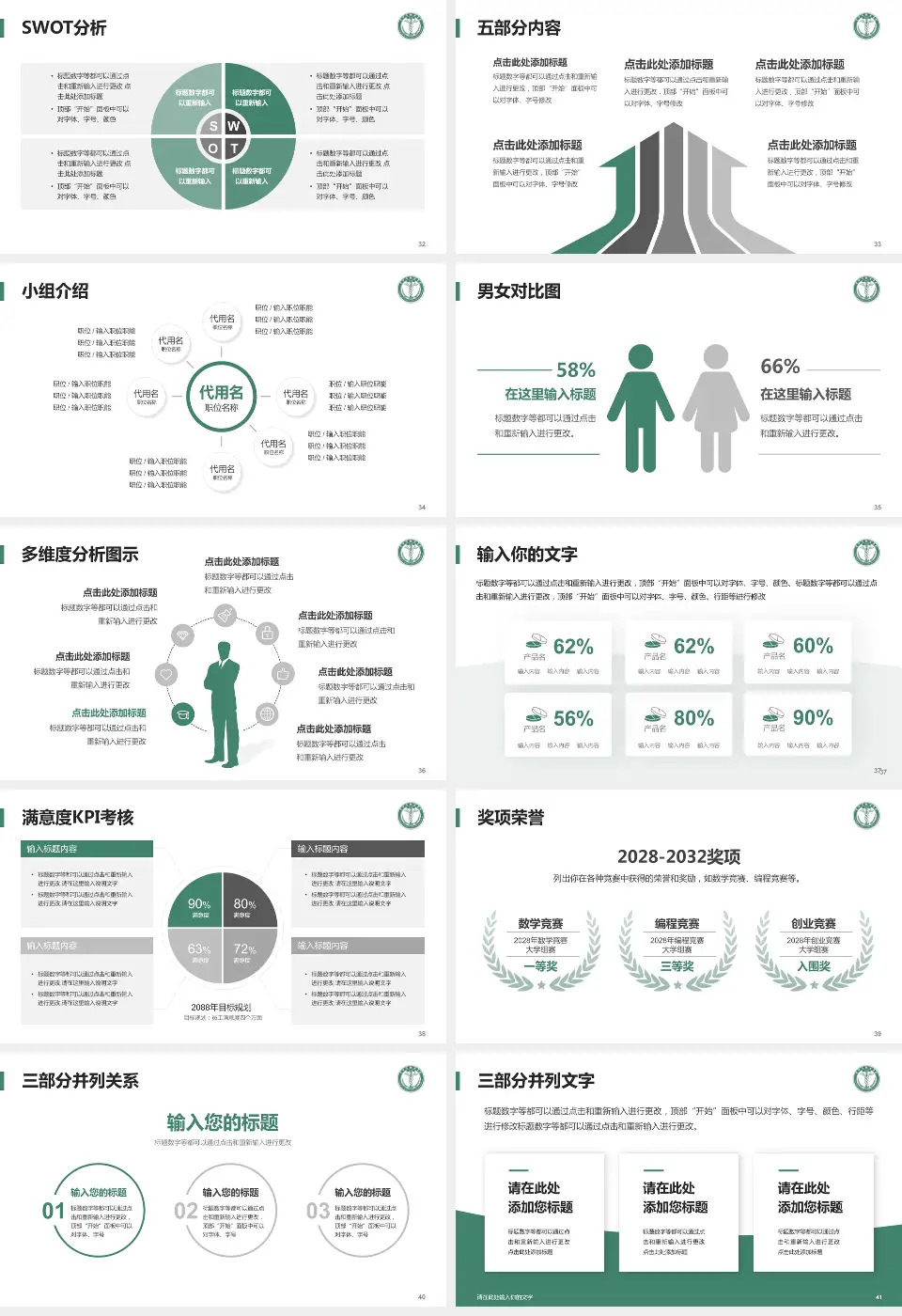 天津医科大学肿瘤医院医疗行业比赛专用PPT模板16:9格式幻灯片预览图5