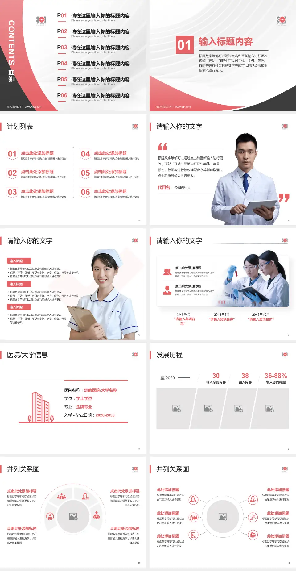 中国人民解放军总医院第八医学中心医疗行业比赛专用PPT模板4:3格式幻灯片预览图2