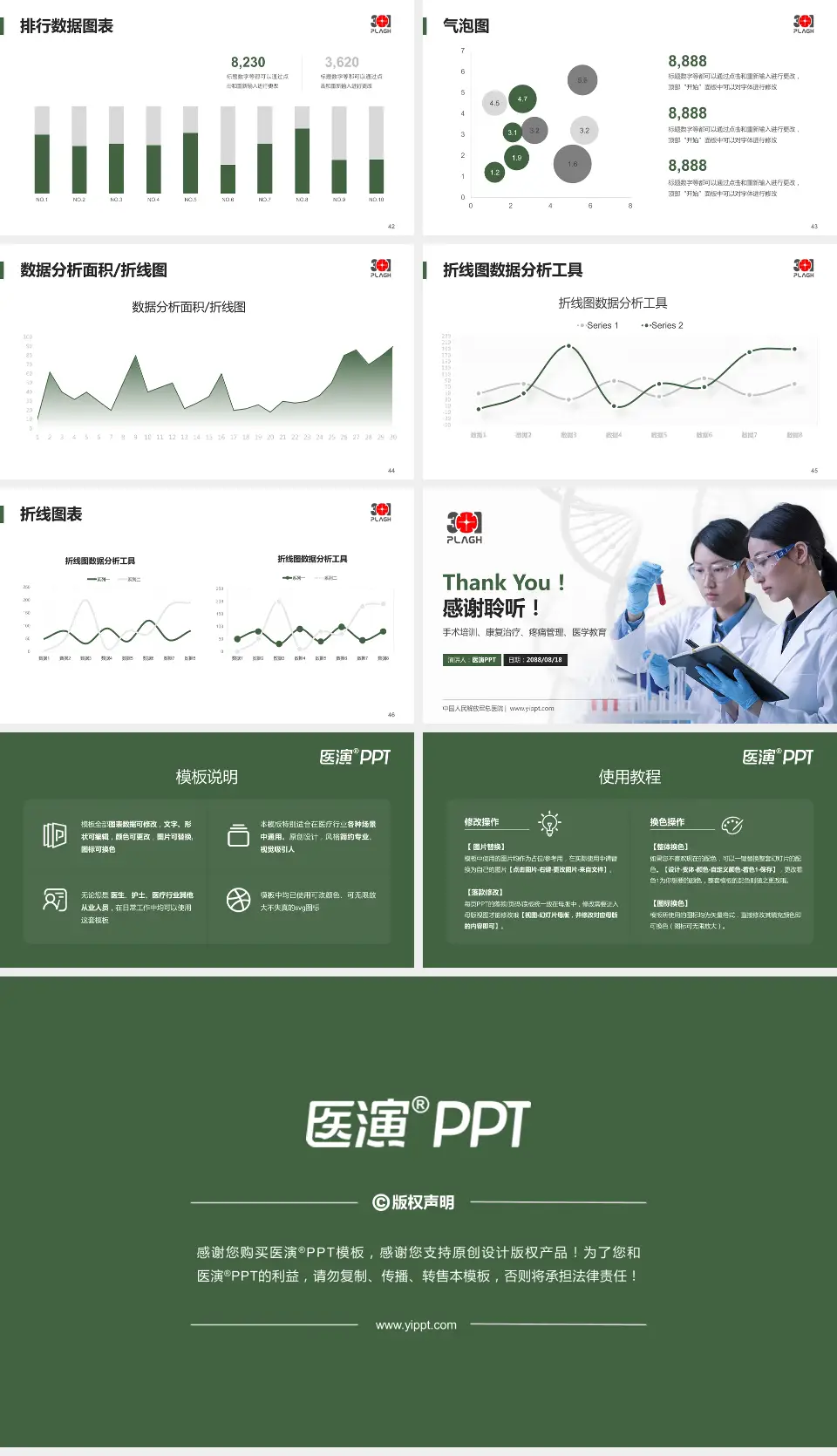 中国人民解放军总医院科研成果展示PPT模板16:9格式幻灯片预览图6