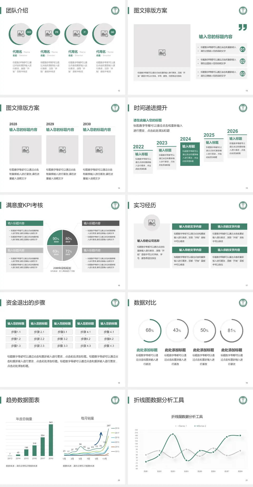 天津医科大学肿瘤医院培训与教育PPT模板4:3格式幻灯片预览图3