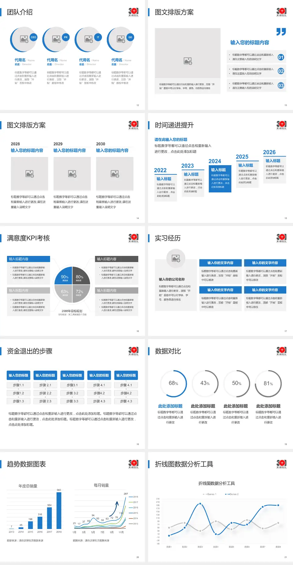 中国人民解放军总医院第七医学中心培训与教育PPT模板4:3格式幻灯片预览图3