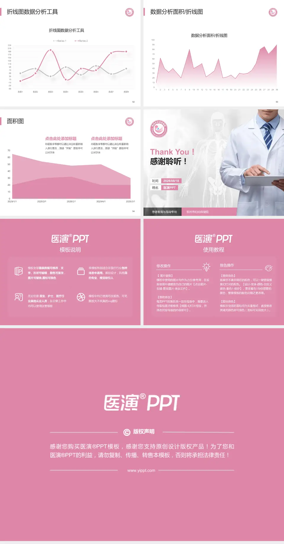 鄂州市妇幼保健院患者教育与指导PPT模板4:3格式幻灯片预览图7