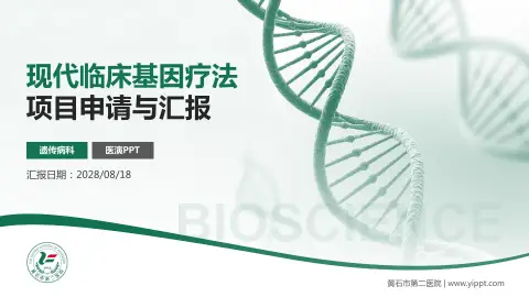 黄石市第二医院项目申请与汇报PPT模板