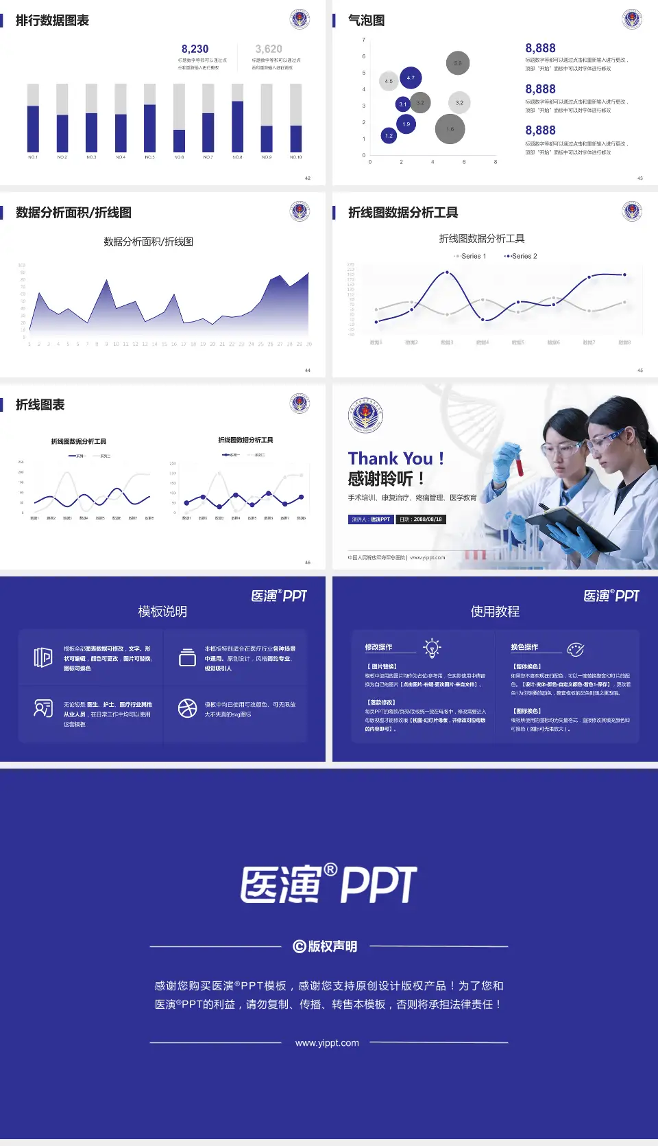 中国人民解放军海军总医院科研成果展示PPT模板16:9格式幻灯片预览图6