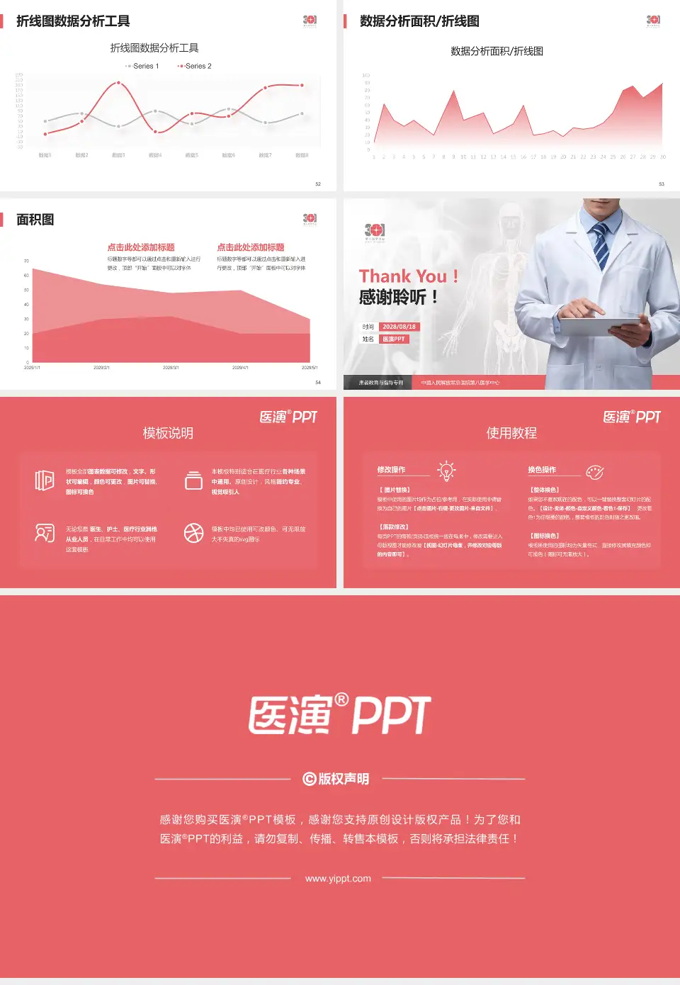 中国人民解放军总医院第八医学中心患者教育与指导PPT模板16:9格式幻灯片预览图7