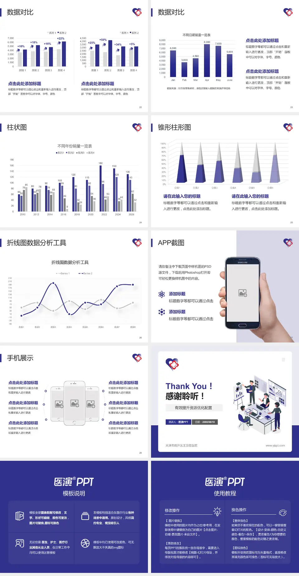 天津市南开区王顶堤医院财务与预算报告PPT模板4:3格式幻灯片预览图4