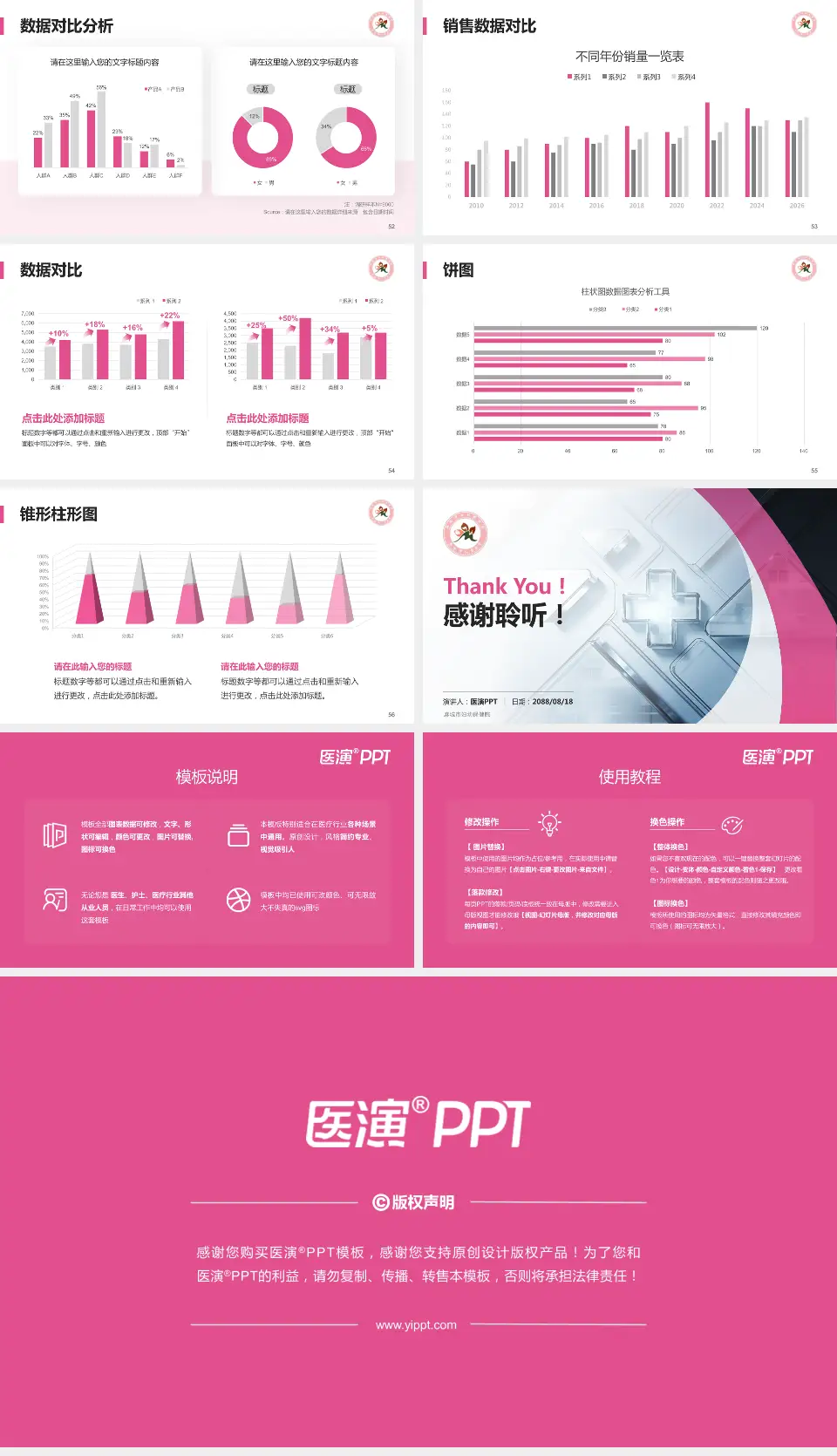麻城市妇幼保健院医疗行业比赛专用PPT模板16:9格式幻灯片预览图7