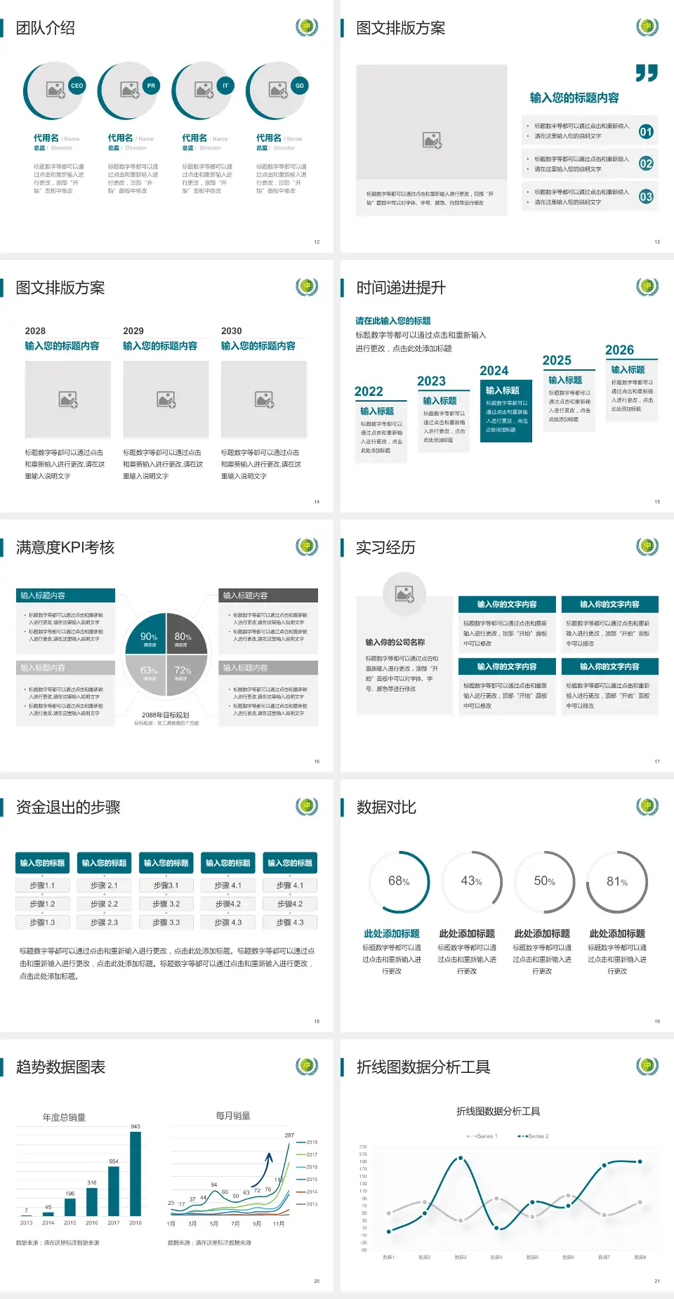 天津中医药大学第一附属医院南院区培训与教育PPT模板4:3格式幻灯片预览图3