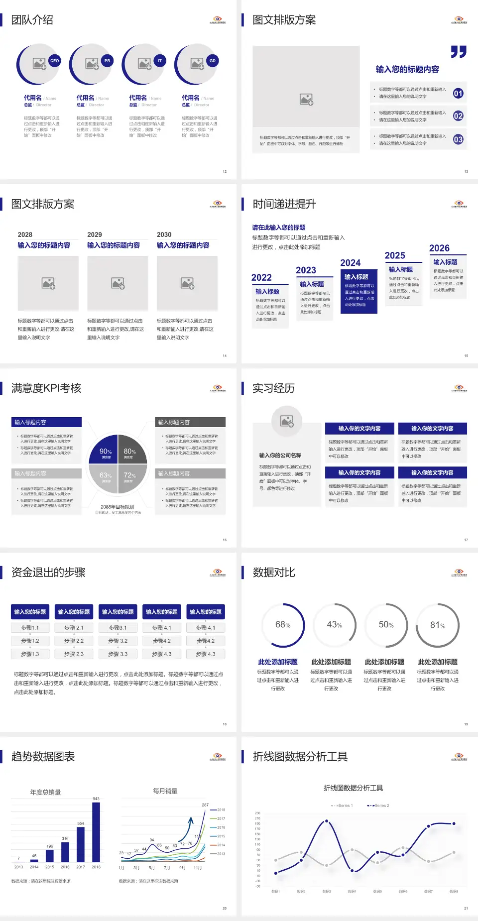 天津医科大学眼科医院培训与教育PPT模板4:3格式幻灯片预览图3