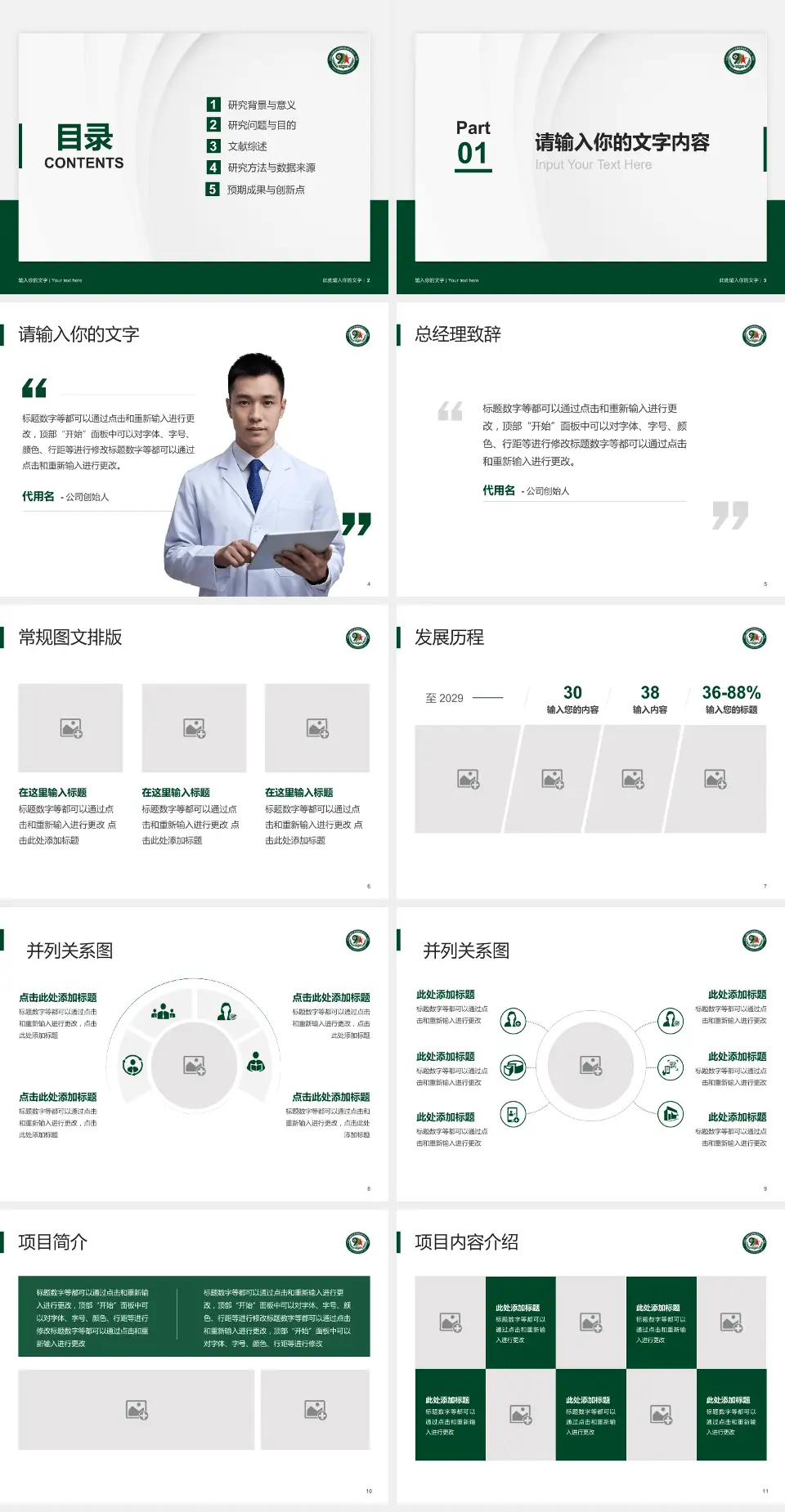 联勤保障部队第九九一医院医院管理报告PPT模板4:3格式幻灯片预览图2