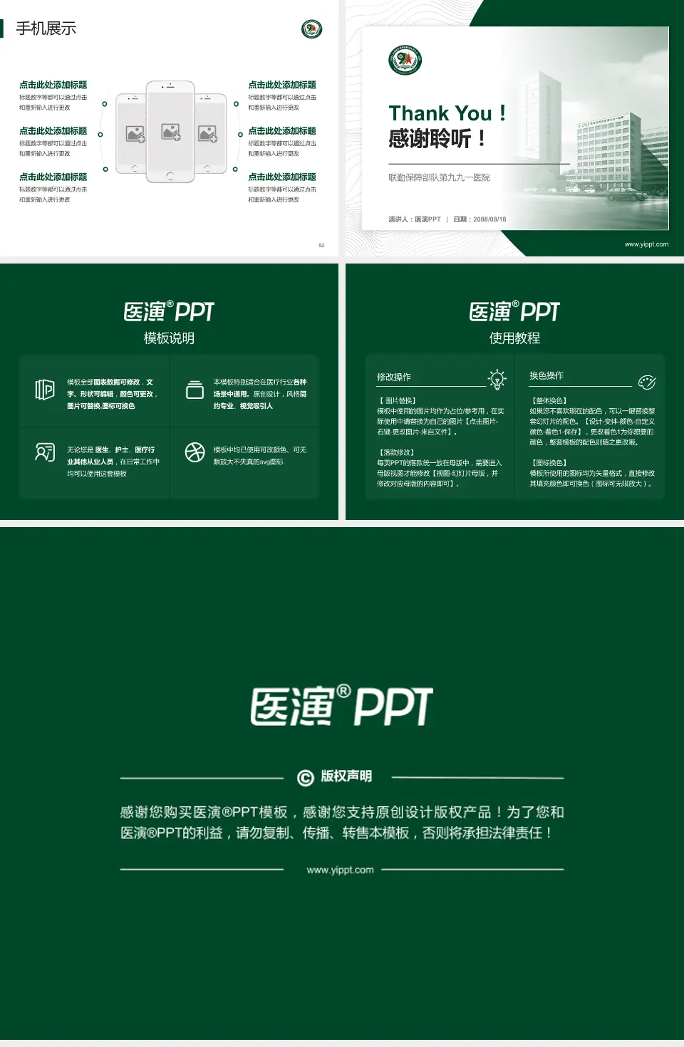 联勤保障部队第九九一医院医院管理报告PPT模板4:3格式幻灯片预览图7