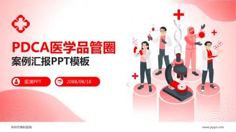 荆州市胸科医院品管圈PDCA演示专用PPT模板