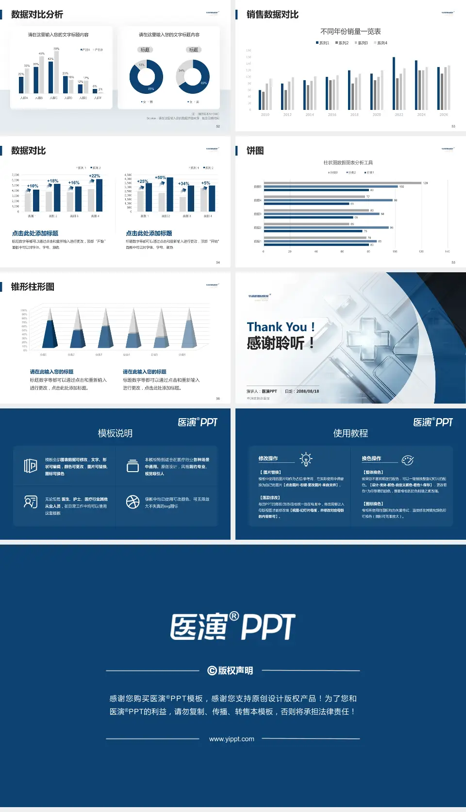 华润武钢总医院医疗行业比赛专用PPT模板16:9格式幻灯片预览图7